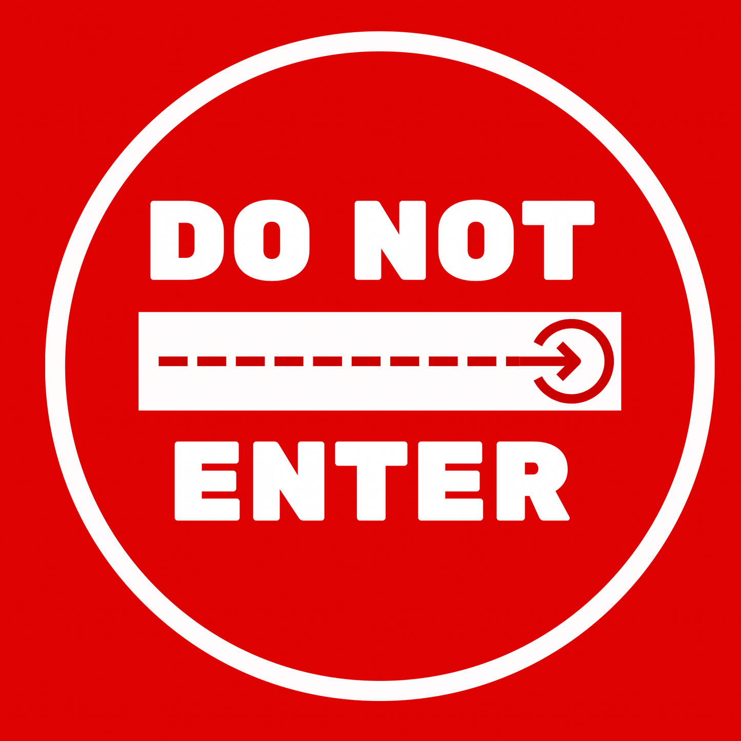 DO NOT ENTER — Red Circle Safety Door Decal (8.5 × 11 in, Modern Directional Design) - CGAP Industries