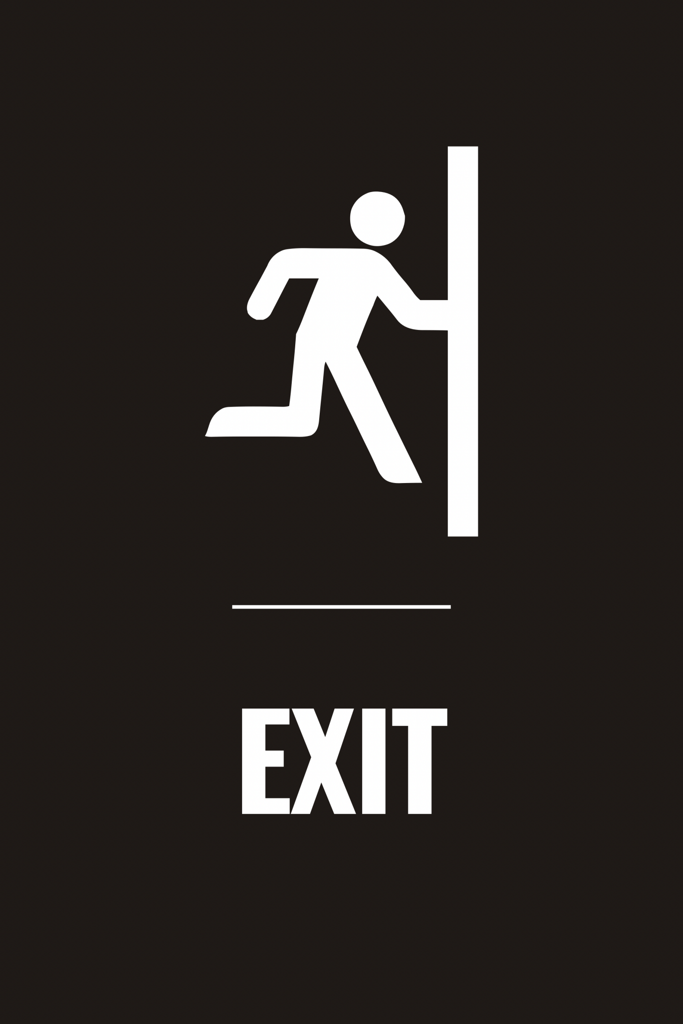 EXIT – Black and White Peel - and - Stick Safety Sign (8.5 × 11 in) - CGAP Industries