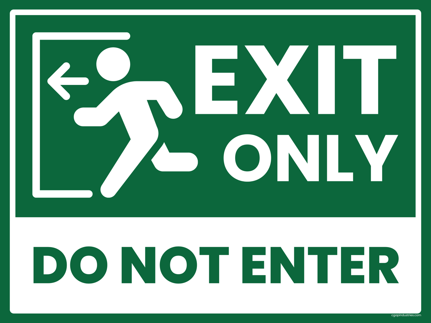 Exit Only – Do Not Enter Peel - and - Stick Safety Sign (8.5 × 11 in) - CGAP Industries
