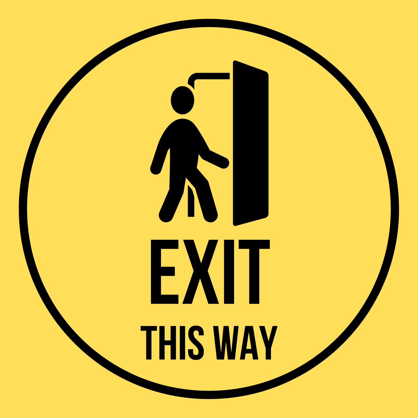 EXIT This Way — Directional Safety Sign (8.5 × 11 in, Peel & Stick, Waterproof)