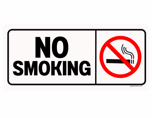 No Smoking Sign – Universal Safety Decal (8.5 × 4 in) | CGAP Safety
