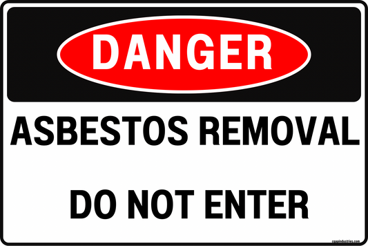 Danger Asbestos Removal Sign – Do Not Enter Warning – 8x12 Rust-Resistant Aluminum, UV-Resistant, Pre-Drilled, Rounded Corners – by CGAP Safety