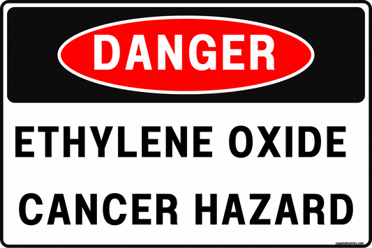 Danger Ethylene Oxide Sign – Cancer Hazard, 8x12 Rust-Resistant Aluminum ETO Safety Sign for Sterilization & Chemical Control Areas by CGAP Safety