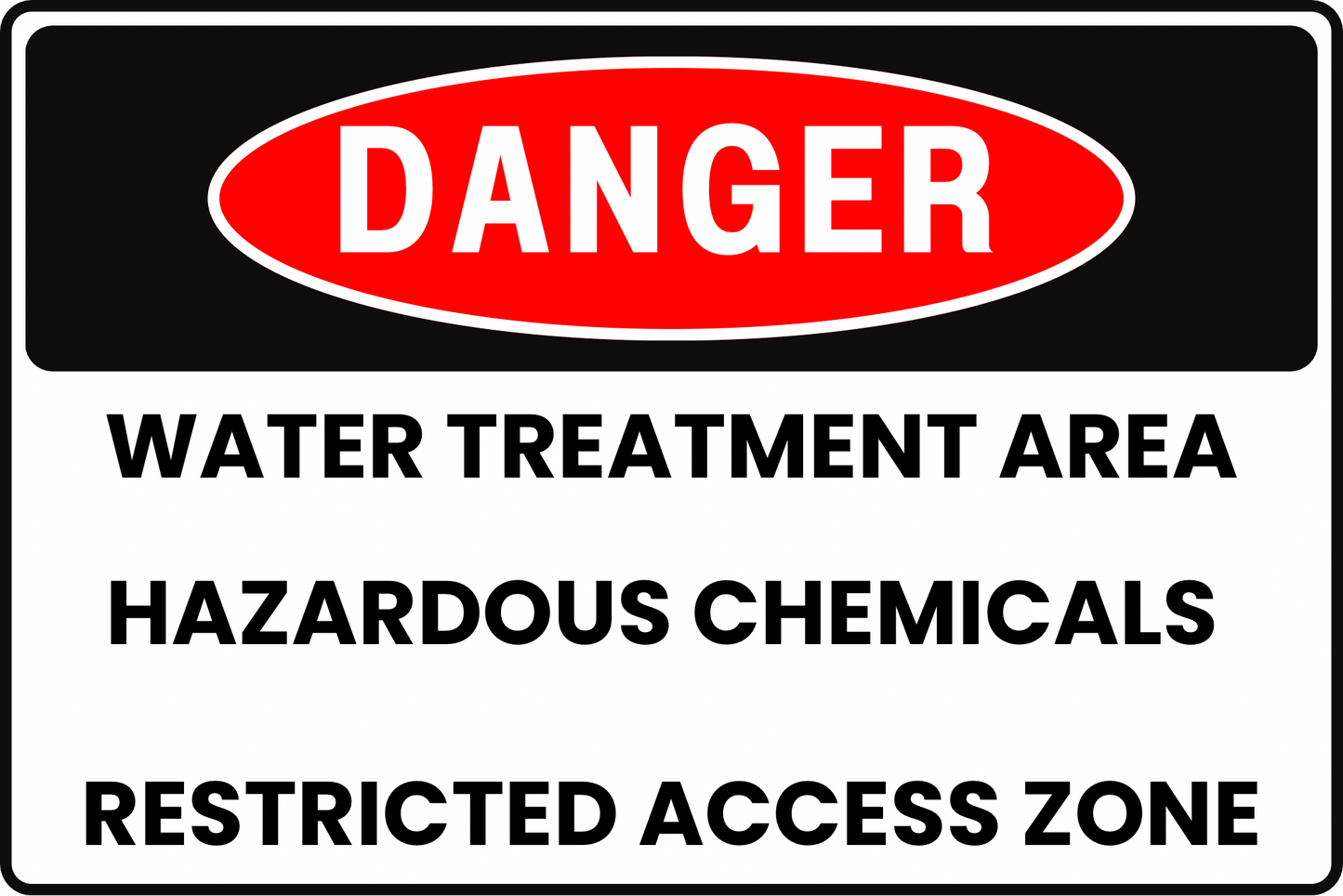 DANGER WATER TOWER WATER TREATMENT CHEMICALS AND POISON HAZARD SAFETY SIGN, 8X12 RUST-RESISTANT ALUMINUM WITH UV-RESISTANT BY CGAP SAFETY