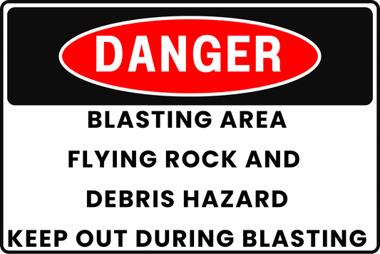 ACTIVE BLAST ZONE SAFETY SIGN FOR MINING & QUARRY OPERATIONS, 8X12 RUST-RESISTANT ALUMINUM WITH UV-RESISTANT BY CGAP SAFETY