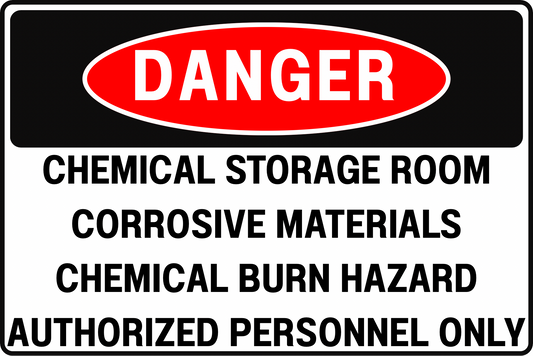 CHEMICAL DANGER SIGN – CORROSIVE BURN HAZARD – FOR OPERATIONS AND MAINTENANCE HUBS – 8X12 UV-RESISTANT, RUST-RESISTANT ALUMINUM – PROFESSIONAL FACILITY GRADE – BY CGAP SAFETY