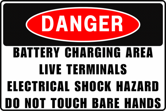 LEAD ACID BATTERY SORTING DANGER SIGN – ELECTRICAL SHOCK HAZARD – FOR BATTERY CHARGING STATIONS – 8X12 UV-RESISTANT RUST-RESISTANT ALUMINUM – PROFESSIONAL FACILITY GRADE – BY CGAP SAFETY