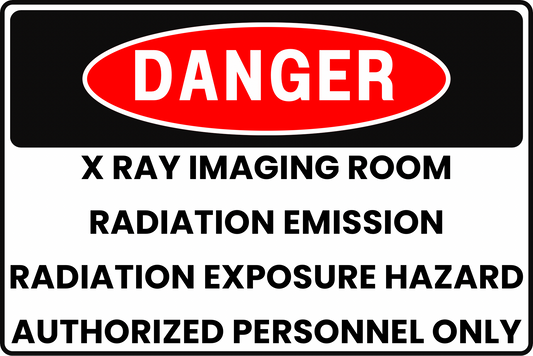 X-RAY REGULATED EXPOSURE AREA DANGER SIGN – AUTHORIZED ENTRY – FOR MEDICAL IMAGING FACILITIES – 8X12 UV-RESISTANT, RUST-RESISTANT ALUMINUM – PROFESSIONAL FACILITY GRADE – BY CGAP SAFETY