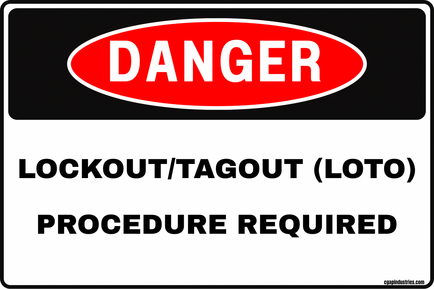 CGAP SAFETY 6 - Pack Industrial OSHA LOTO Kit | Aluminum Lockout/Tagout, Machine Guarding, Emergency Shut - Off, Eyewash & PPE Required Signs | ANSI Compliant - CGAP Industries