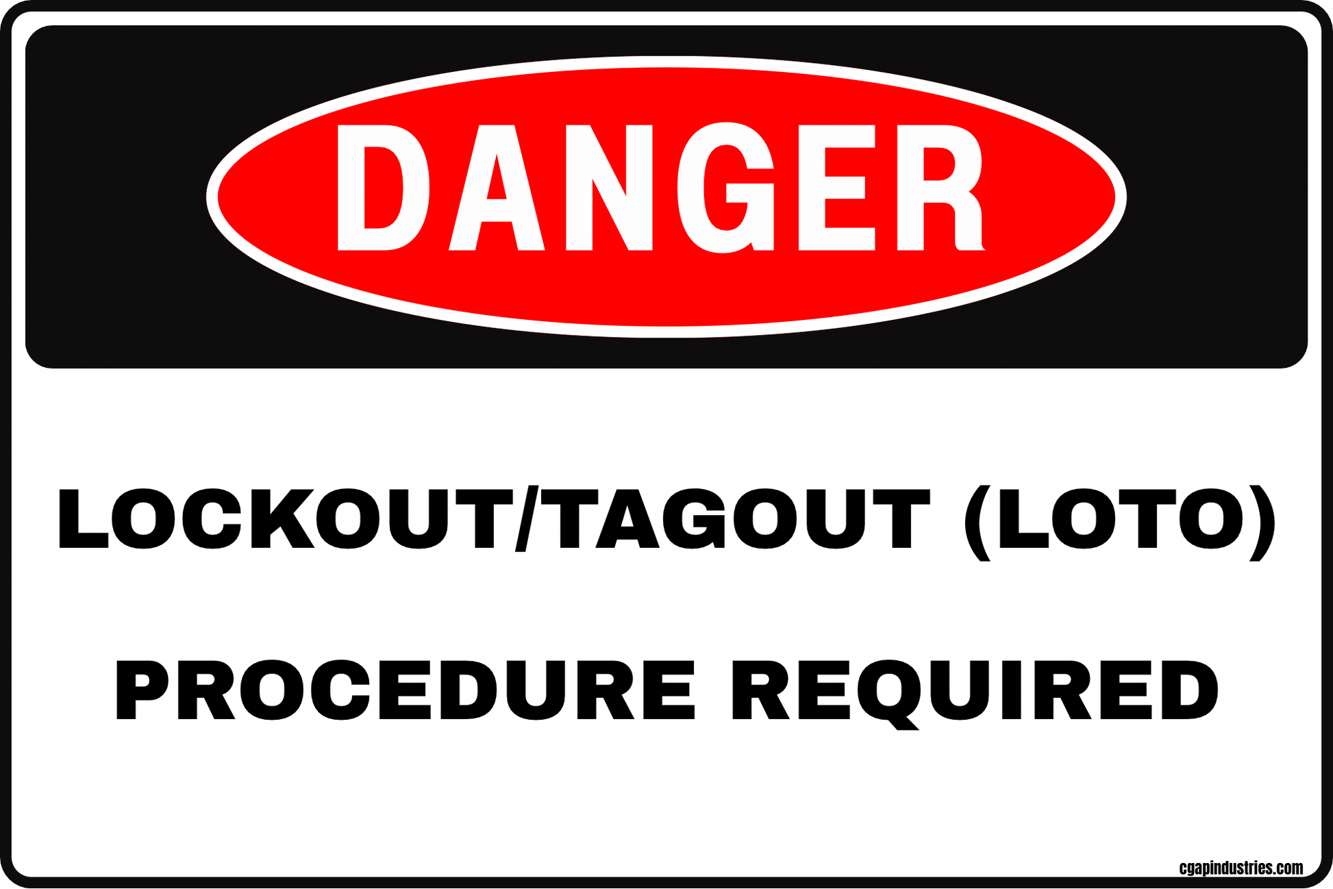 CGAP SAFETY 6 - Pack Industrial OSHA LOTO Kit | Aluminum Lockout/Tagout, Machine Guarding, Emergency Shut - Off, Eyewash & PPE Required Signs | ANSI Compliant - CGAP Industries