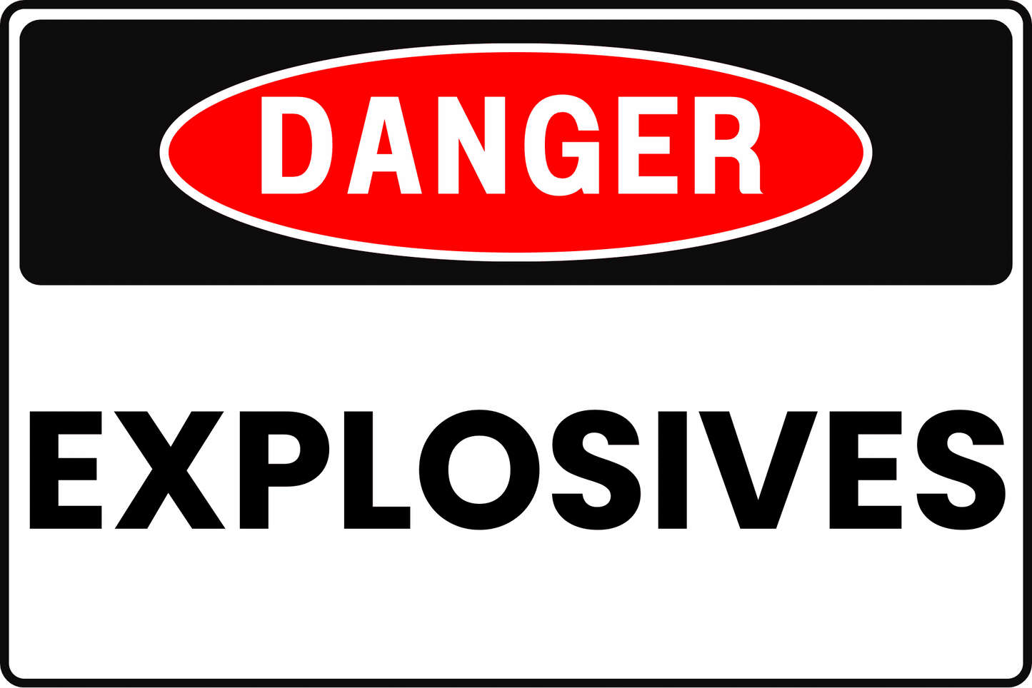 Danger Explosives Sign – OSHA‑Compliant 10 × 7 inch Aluminum Safety Sign for Mining & Demolition, UV & Weather Resistant – CGAP Safety - CGAP Industries