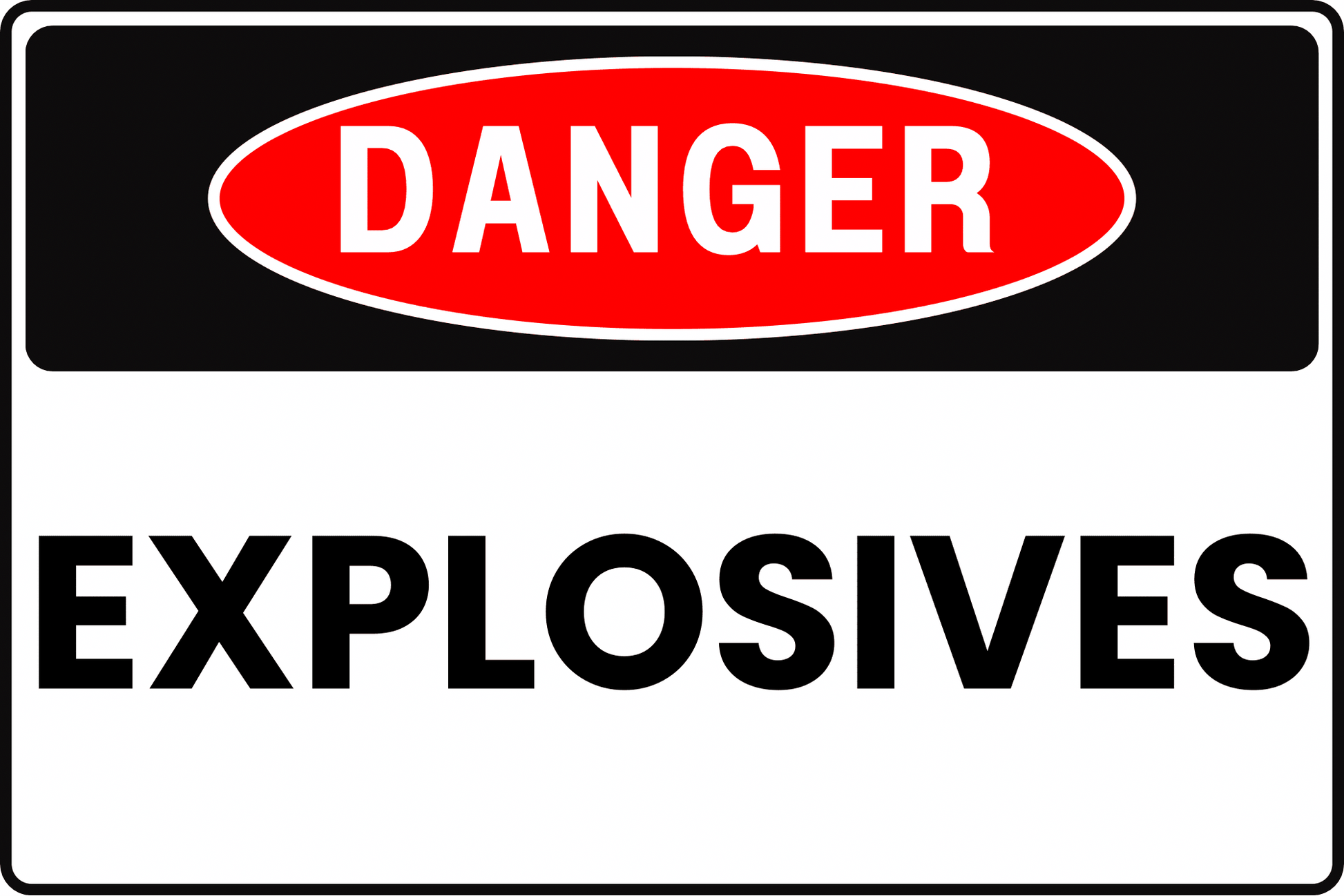 Danger Explosives Sign – OSHA‑Compliant 10 × 7 inch Aluminum Safety Sign for Mining & Demolition, UV & Weather Resistant – CGAP Safety - CGAP Industries