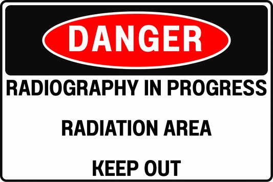 DANGER Radiography In Progress Sign – Radiation Area Keep Out – Industrial Radiography / NDT Radiation Hazard Sign – 12x8 Rust - Resistant Aluminum by CGAP Safety - CGAP Industries