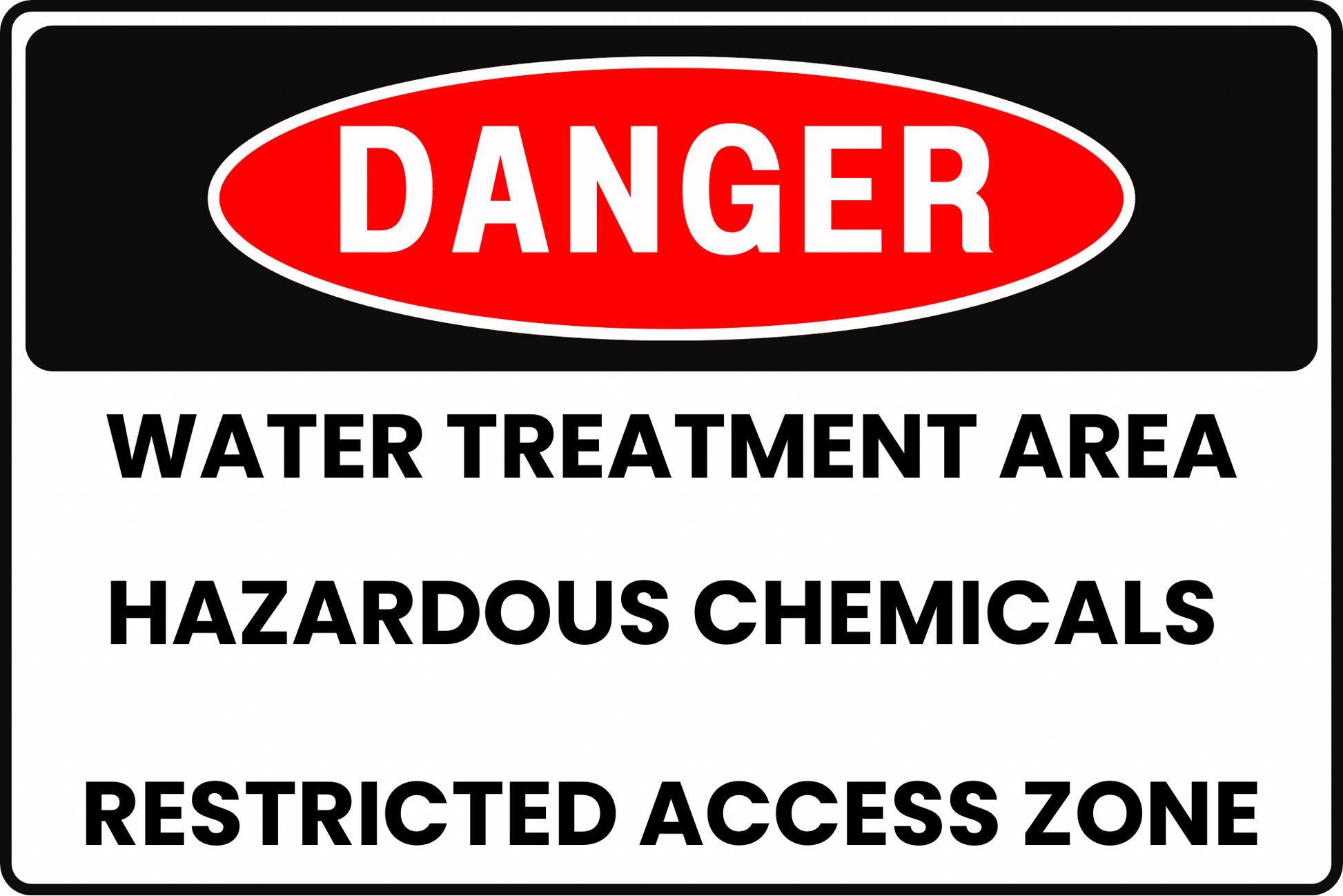 DANGER WATER TOWER WATER TREATMENT CHEMICALS AND POISON HAZARD SAFETY SIGN, 8X12 RUST - RESISTANT ALUMINUM WITH UV - RESISTANT BY CGAP SAFETY - CGAP Industries
