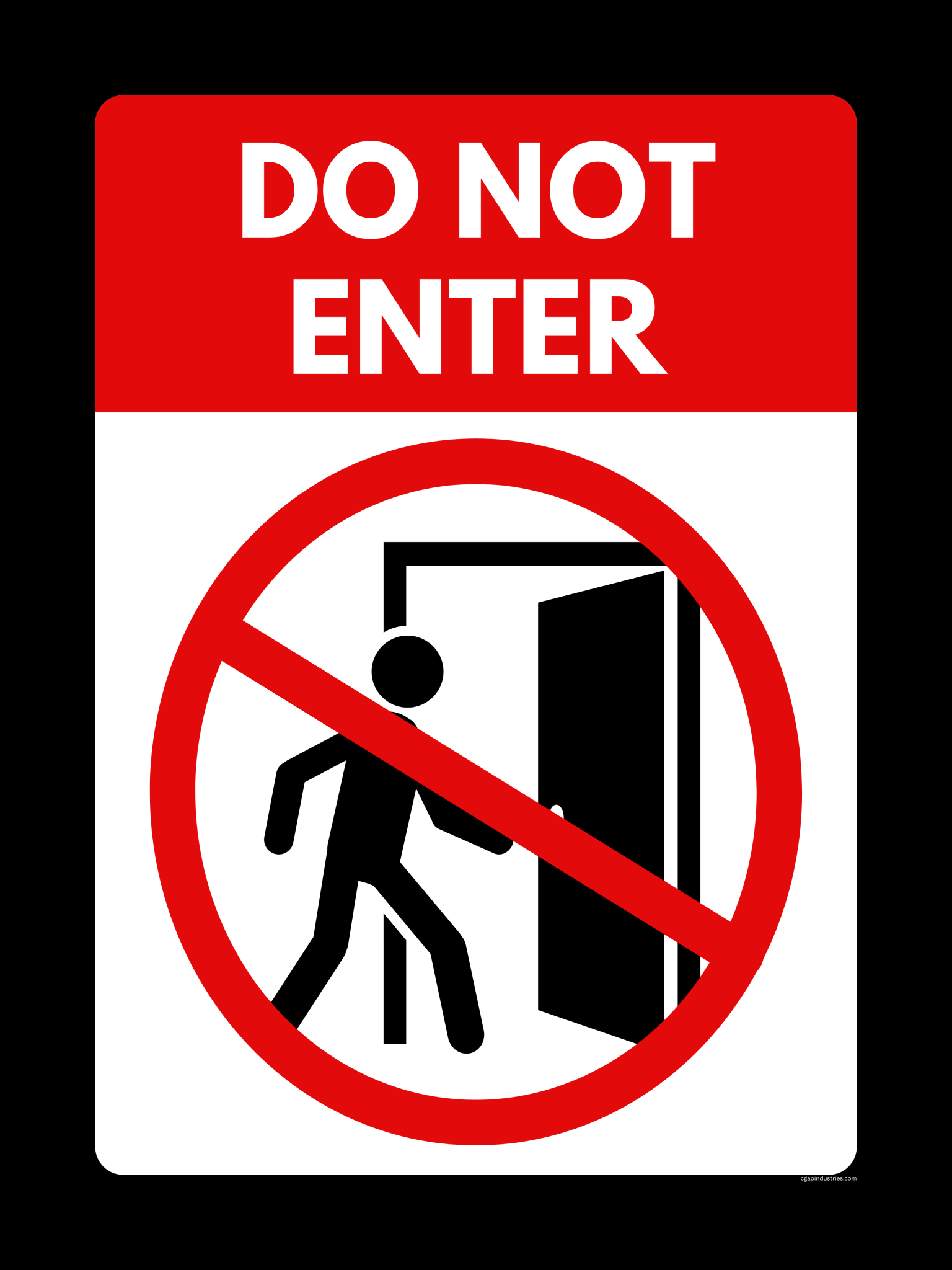 DO NOT ENTER — Restricted Access Symbol Sign | Peel - and - Stick Safety Decal (8.5 × 11 in) - CGAP Industries