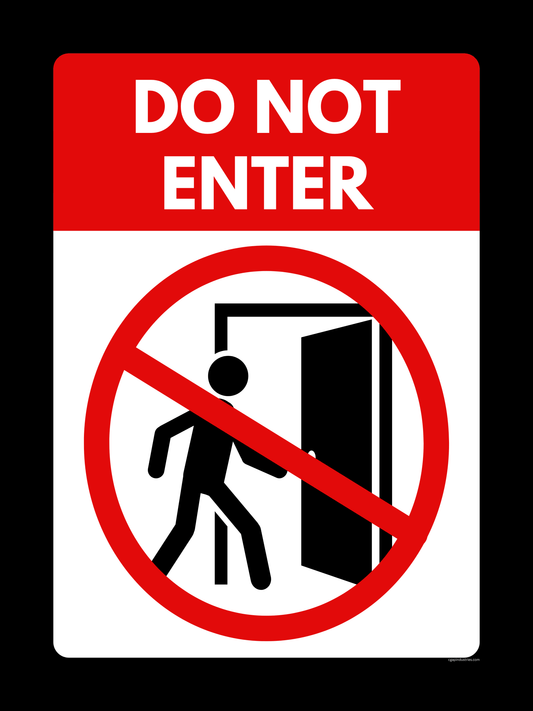 DO NOT ENTER — Restricted Access Symbol Sign | Peel - and - Stick Safety Decal (8.5 × 11 in) - CGAP Industries