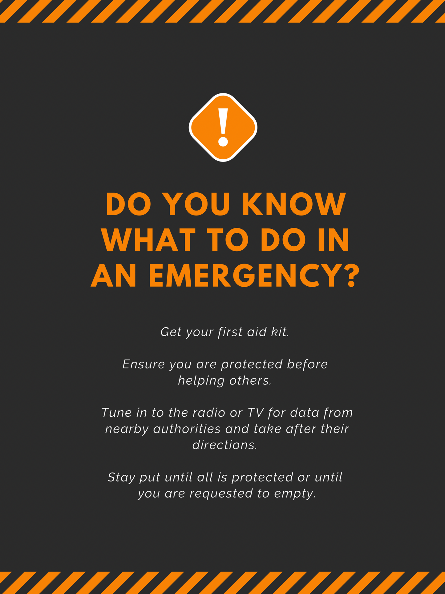 Emergency Preparedness Guide – Peel - and - Stick Safety Sign (8.5 × 11 in) - CGAP Industries