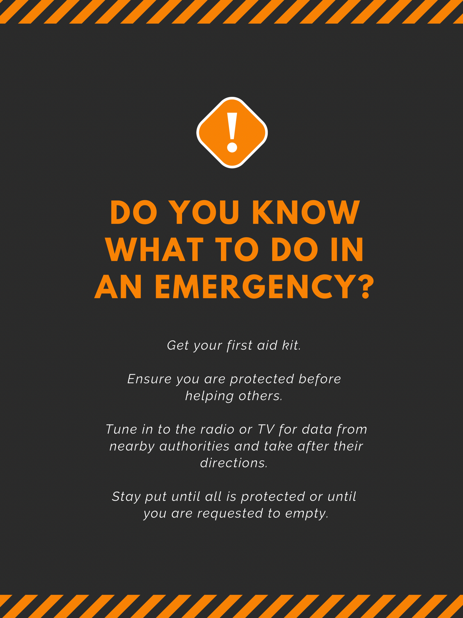 Emergency Preparedness Guide – Peel - and - Stick Safety Sign (8.5 × 11 in) - CGAP Industries