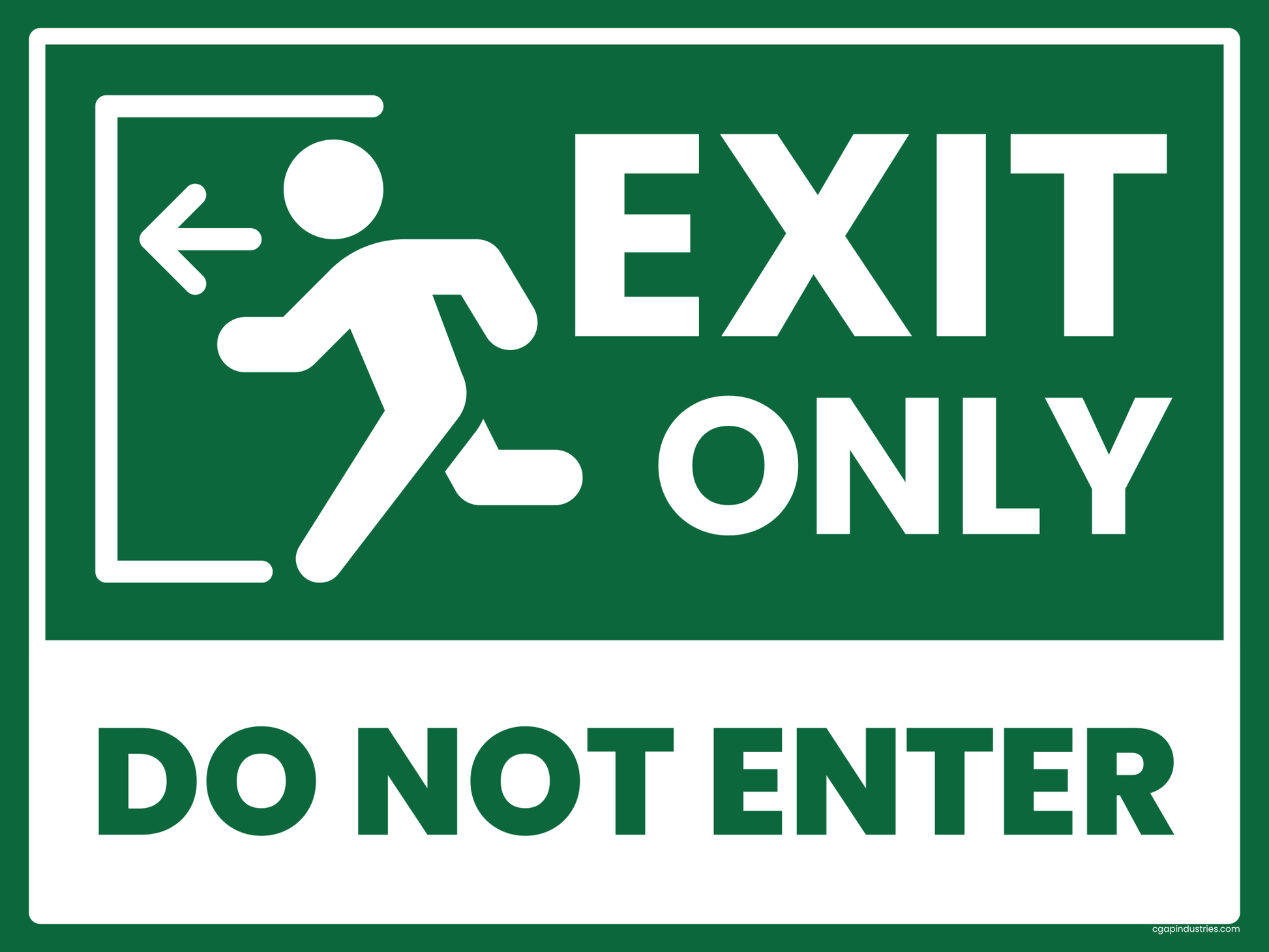 Exit Only – Do Not Enter Peel - and - Stick Safety Sign (8.5 × 11 in) - CGAP Industries