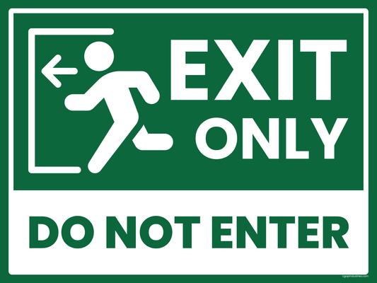 Exit Only – Do Not Enter Peel - and - Stick Safety Sign (8.5 × 11 in) - CGAP Industries