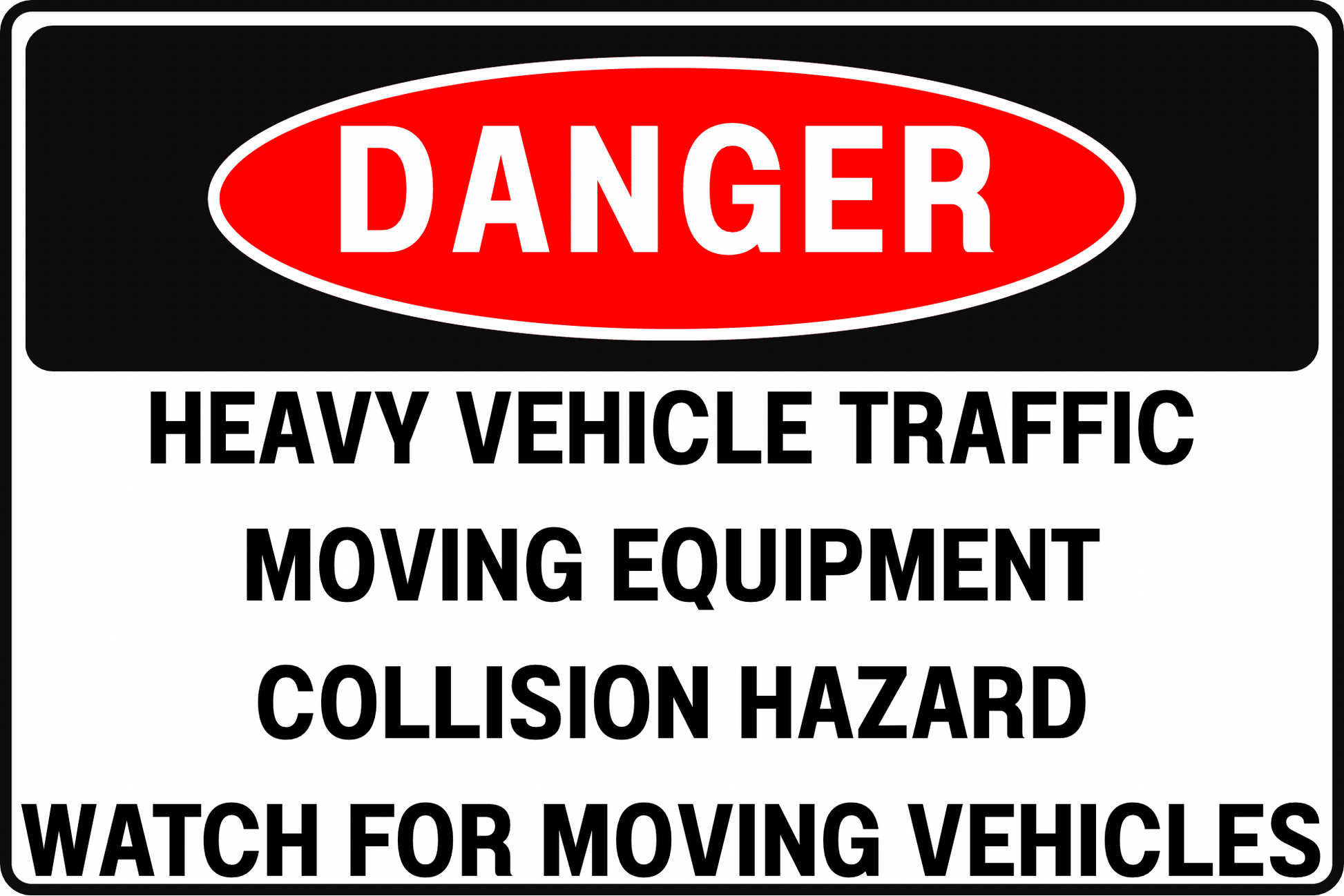 FUEL DEPOT DANGER SIGN – HEAVY VEHICLE COLLISION RISK – FOR TRAFFIC AREAS – 8X12 UV - RESISTANT, RUST - RESISTANT ALUMINUM – PROFESSIONAL FACILITY GRADE – BY CGAP SAFETY - CGAP Industries