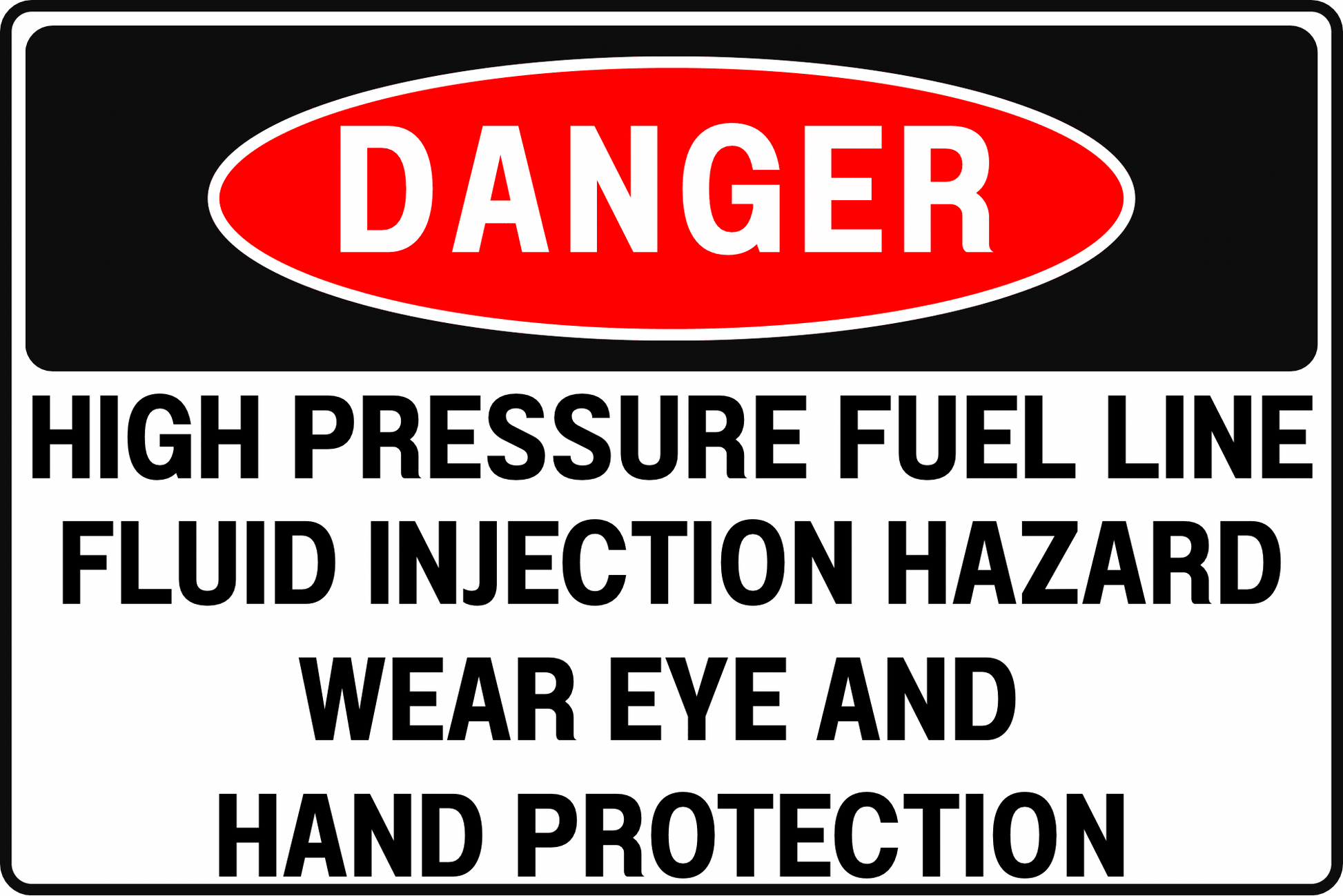 FUEL TRANSFER LINE DANGER SIGN – HIGH PRESSURE FLUID – FOR FUEL BUNKERING OPERATIONS – 8X12 UV - RESISTANT, RUST - RESISTANT ALUMINUM – PROFESSIONAL FACILITY GRADE – BY CGAP SAFETY - CGAP Industries