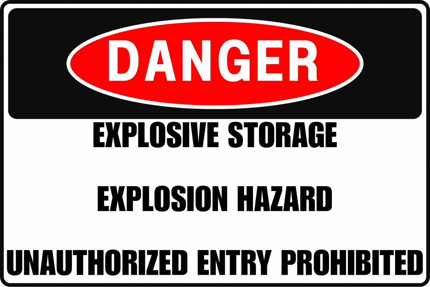 IGNITION HAZARD STORAGE AREA DANGER SIGN – EXPLOSION RISK – FOR HAZARDOUS MATERIAL FACILITIES – 8X12 UV - RESISTANT, RUST - RESISTANT ALUMINUM – PROFESSIONAL FACILITY GRADE – BY CGAP SAFETY - CGAP Industries