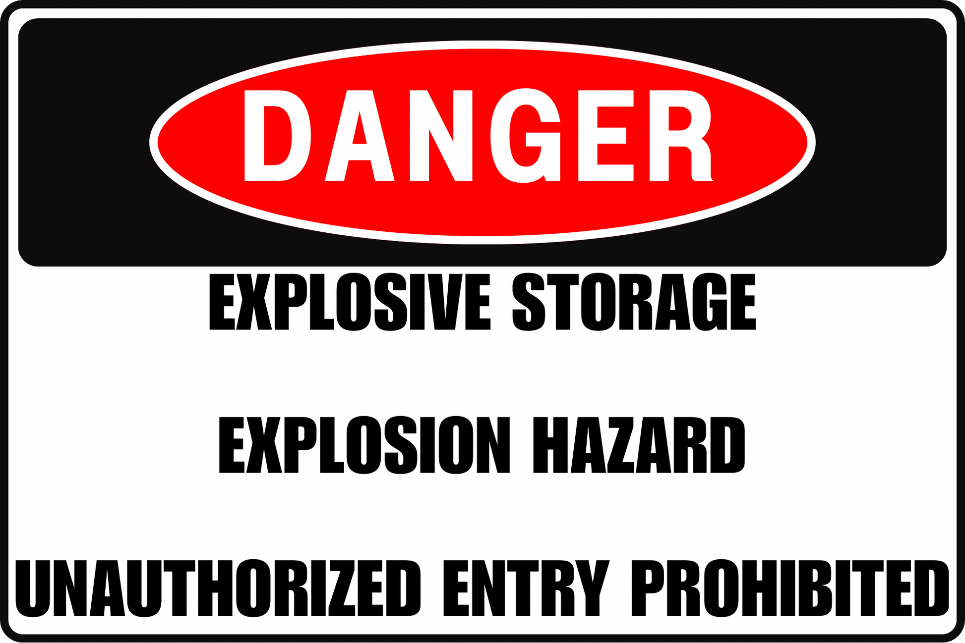 IGNITION HAZARD STORAGE AREA DANGER SIGN – EXPLOSION RISK – FOR HAZARDOUS MATERIAL FACILITIES – 8X12 UV - RESISTANT, RUST - RESISTANT ALUMINUM – PROFESSIONAL FACILITY GRADE – BY CGAP SAFETY - CGAP Industries