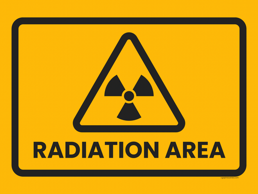 Radiation Area Sign – Yellow & Black Hazard Symbol | Indoor/Outdoor Safety Decal (8.5 × 11 in) | CGAP Safety - CGAP Industries