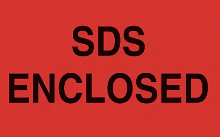 SDS ENCLOSED – 8.5×11 Waterproof Decal - CGAP Industries