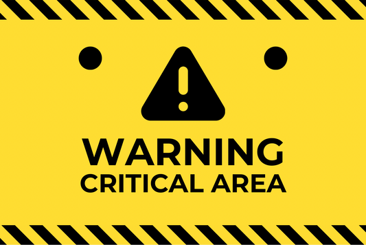 Warning – Critical Area (8.5” x 11”) Waterproof Adhesive Decal - CGAP Industries