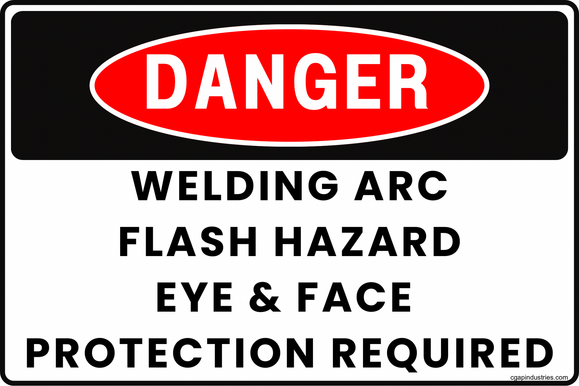 Welding Safety Sign Bundle – 4 - Pack – Arc Flash & Eye Protection Required, Bright Light Hazard, Keep Out Authorized Personnel Only, Hot Surfaces Do Not Touch – 8x12 Aluminum Metal Signs – CGAP Safety - CGAP Industries